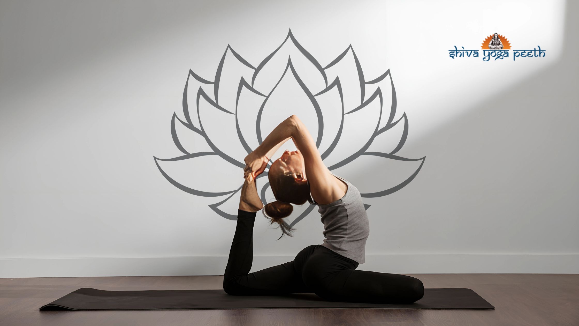 Person in a deep yoga stretch to improve flexibility