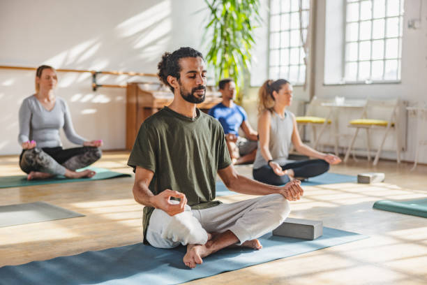 Person sitting peacefully in meditation